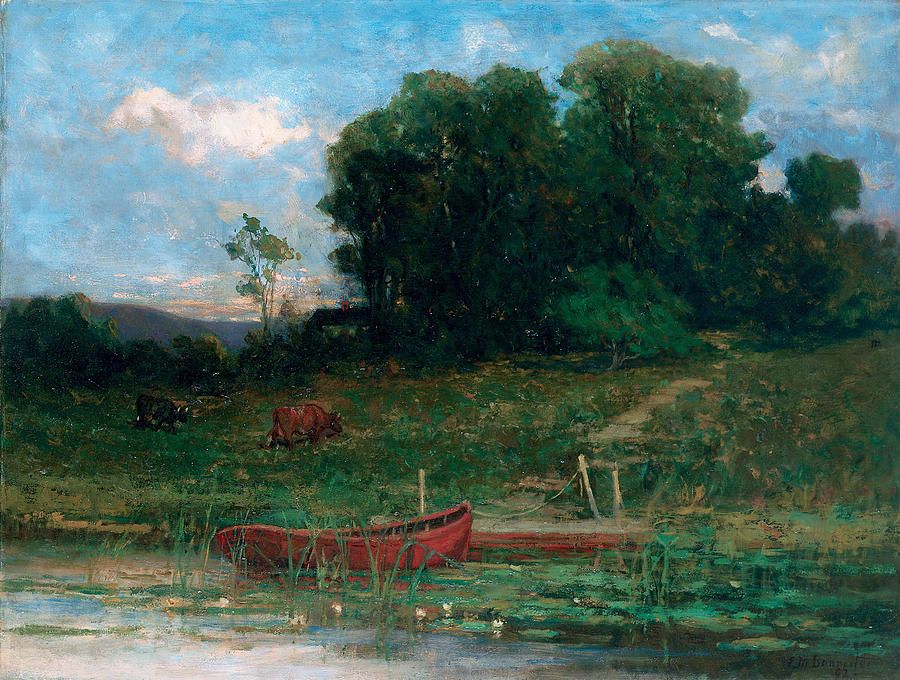 Farm Painting - The Farm Landing  #1 by Edward Mitchell Bannister