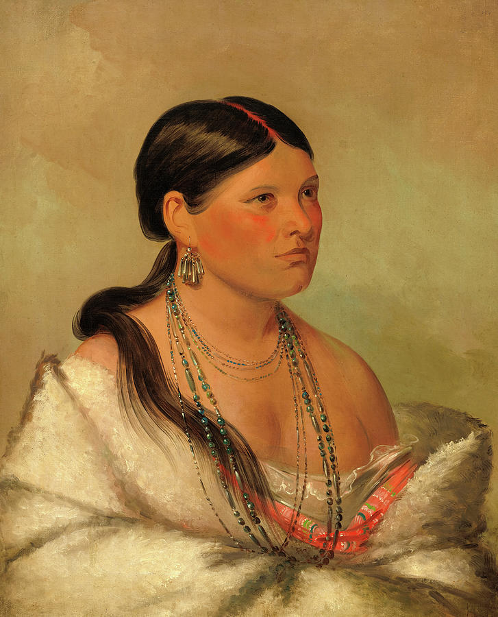George Catlin Painting - The Female Eagle, Shawano, 1830 #1 by George Catlin