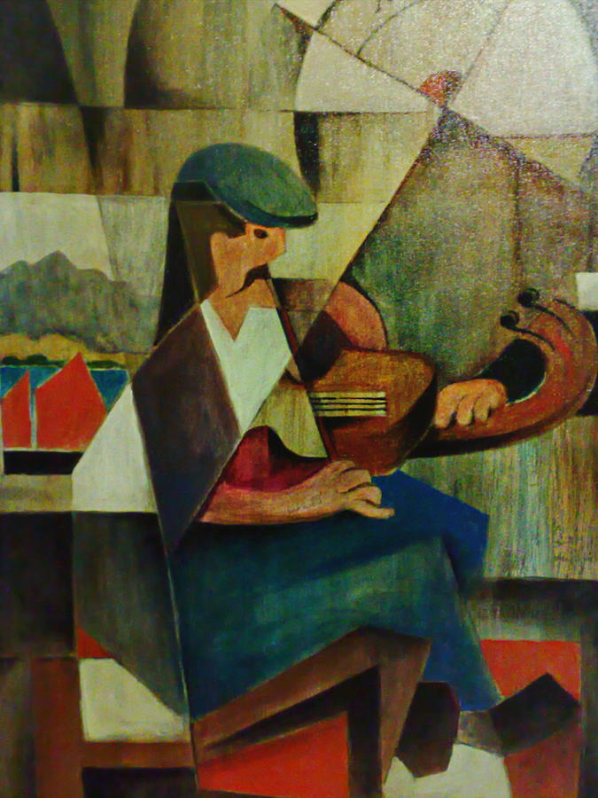 The Fiddler. #1 Painting by Val Byrne