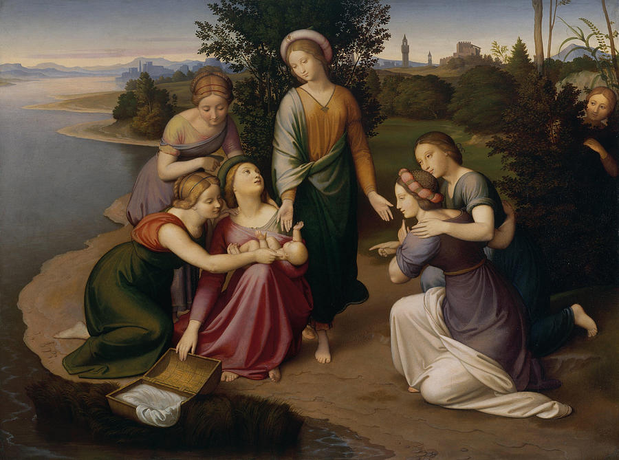 The Finding Of Moses Painting By Johann Friedrich Overbeck - Fine Art 