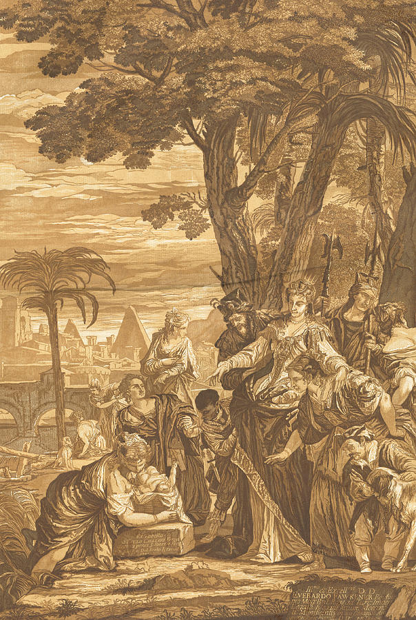 The Finding of Moses Drawing by John Baptist Jackson after Veronese ...