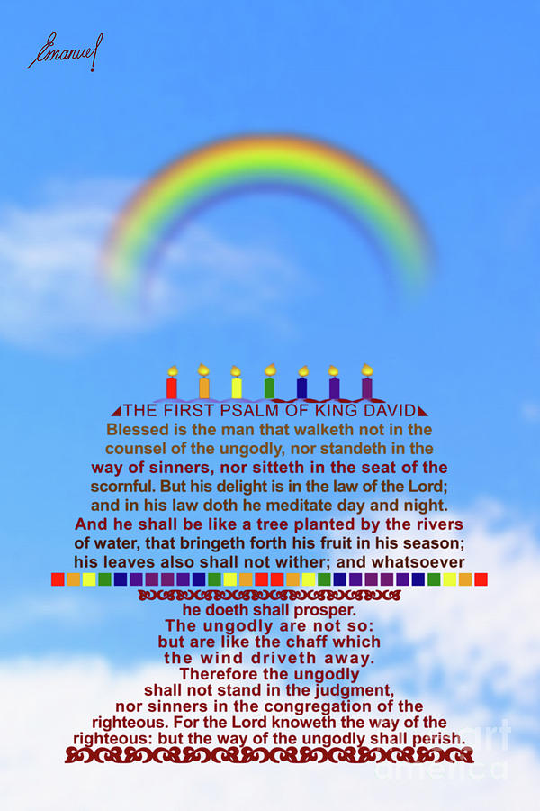 The First Psalm of King David Digital Art by Emanuel Asante The First Psalm of King David Digital Art by Emanuel Asante