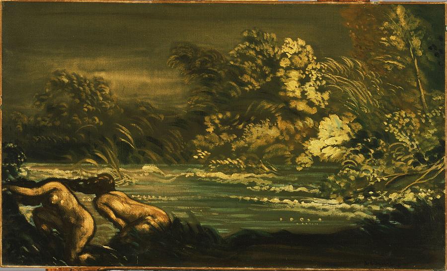 The Flood #1 Painting by Arthur Bowen Davies
