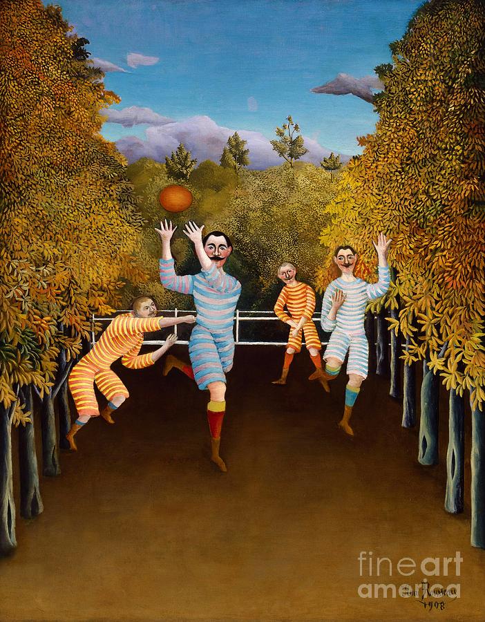 The Football players #1 Painting by Henri Rousseau
