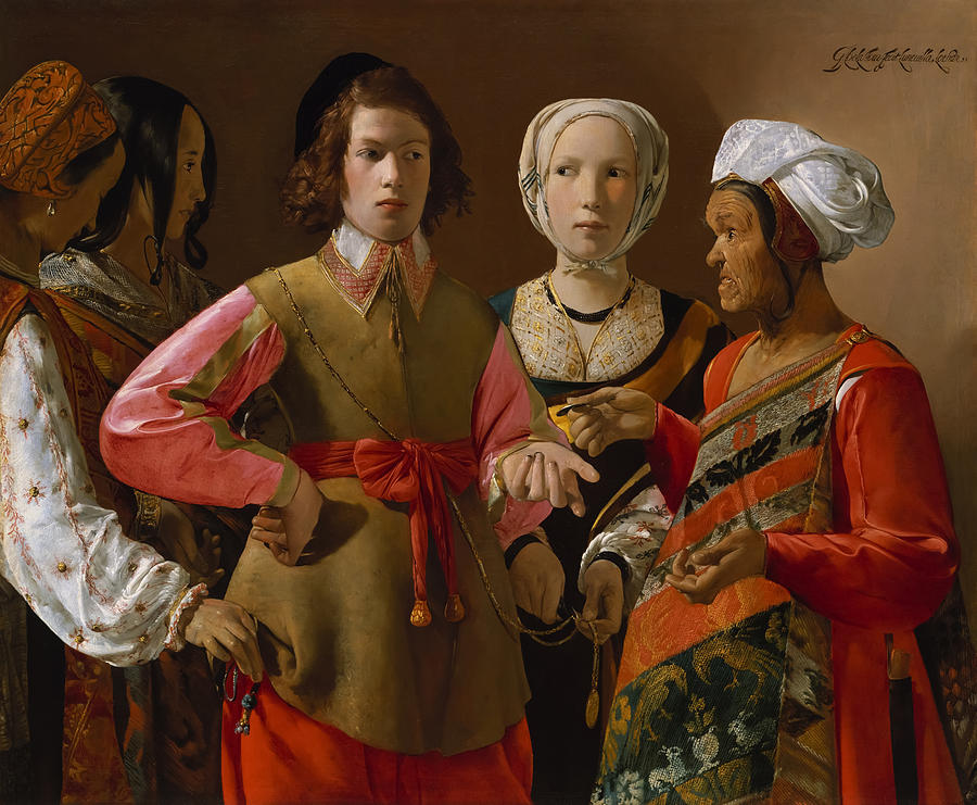 Georges De La Tour Painting - The Fortune Teller by Georges de La Tour by Mango Art