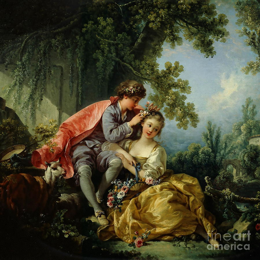 The Four Seasons, Spring #1 Painting by Francois Boucher