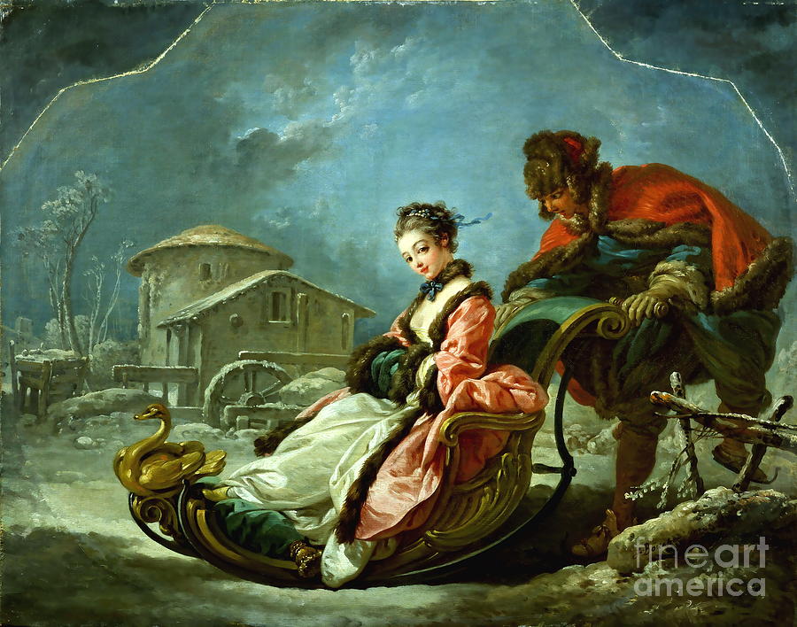 The Four Seasons, Winter #1 Painting by Francois Boucher