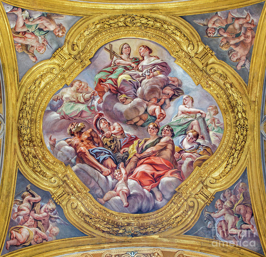 The fresco of virtues Photograph by Jozef Sedmak - Fine Art America