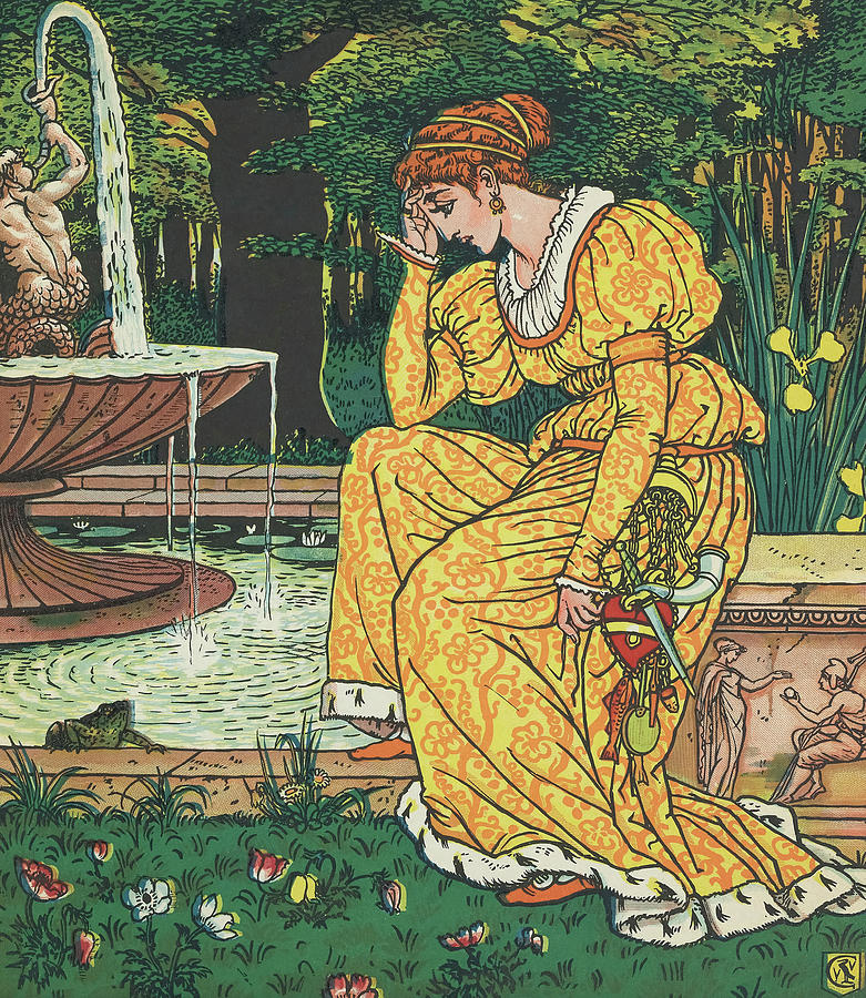 Walter Crane Painting - The Frog Prince by Walter Crane by Mango Art