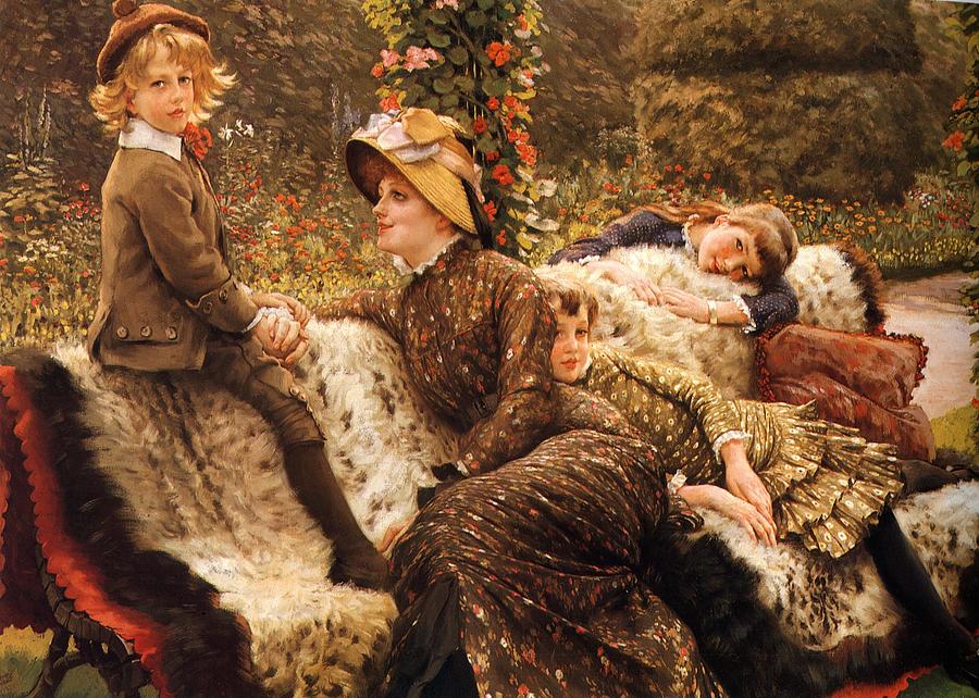 The Garden Bench 1882 Painting by James Tissot Pixels