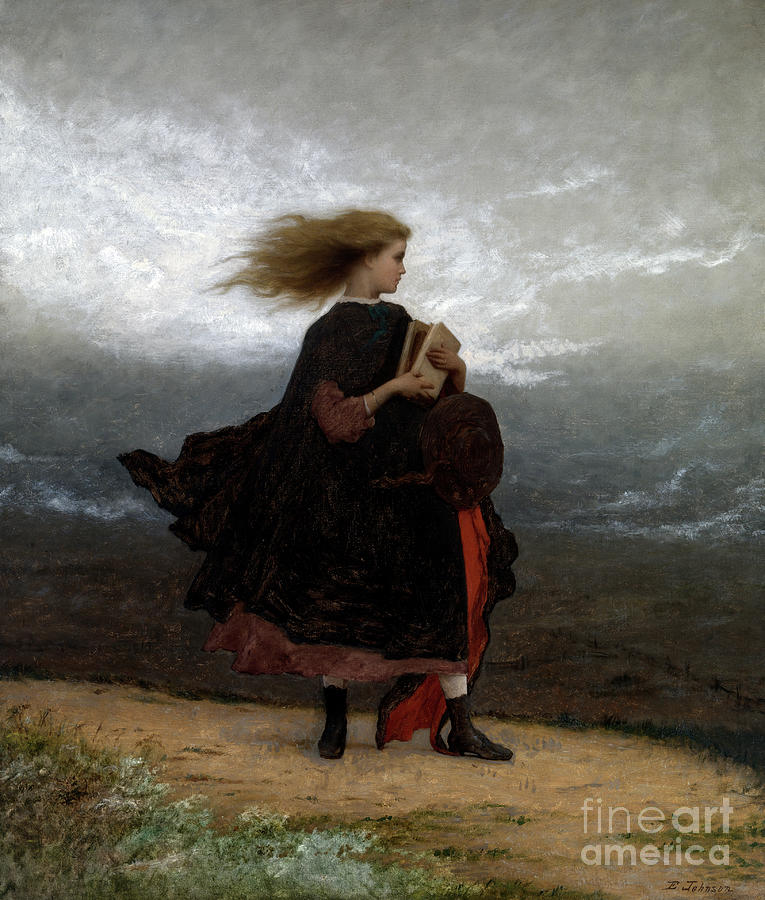 1872 Painting - The Girl I Left Behind Me, 1872 by Eastman Johnson 1872 Painting - The Girl I Left Behind Me, 1872 by Eastman Johnson