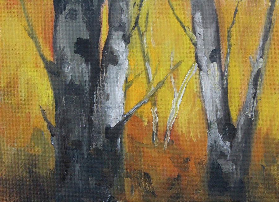 The Golden Forest #1 Painting by Nancy Merkle