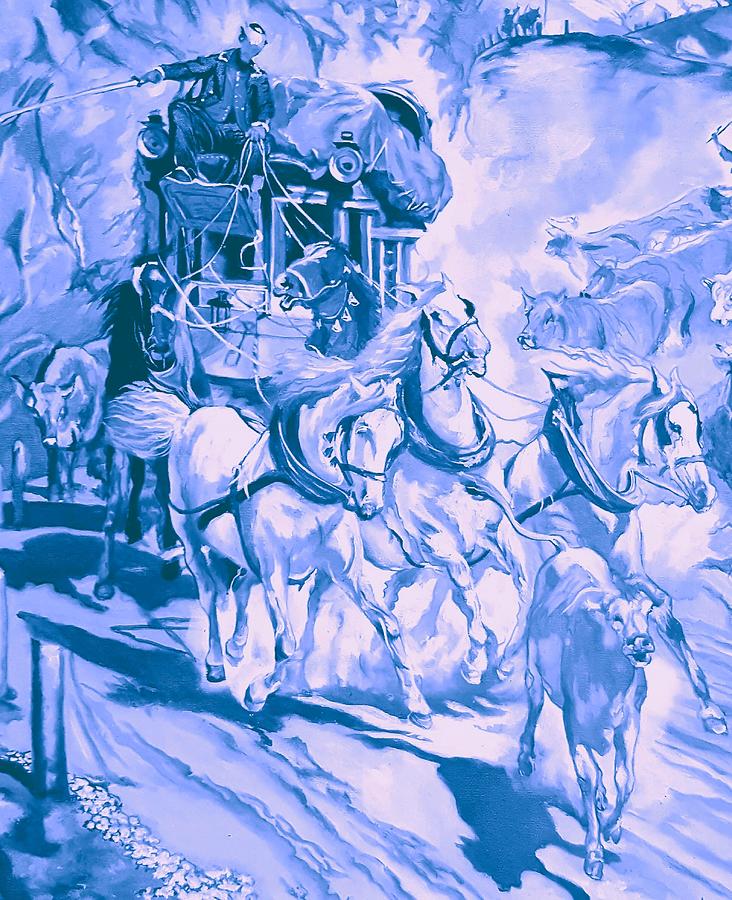 The Gotthard Post after Rudolf Koller #1 Painting by Loraine Yaffe