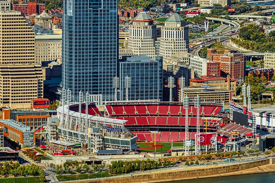 The Great American Ball Park And Downtown Cincinnati Photograph by