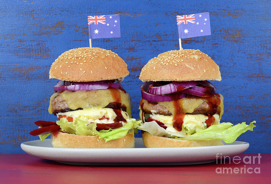 The Great Aussie BBQ Burger #1 Photograph by Milleflore Images