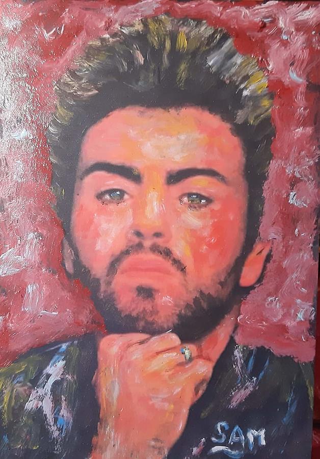 The great George Michael  Painting by Sam Shaker