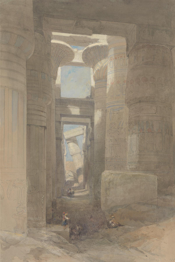 The Great Temple of Amon Karnak The Hypostyle Hall Painting by David ...