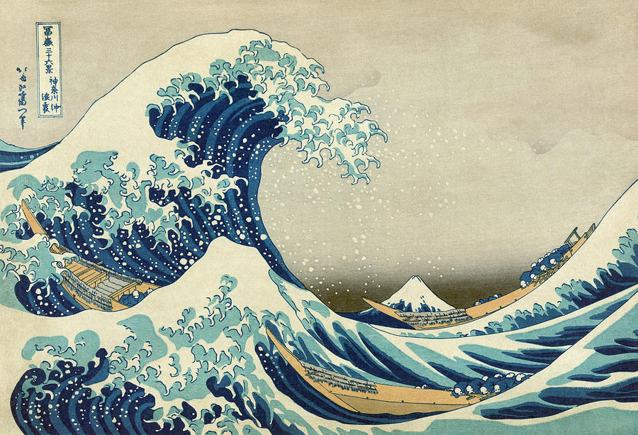 The Great Wave of Kanagawa Painting by Hokusai