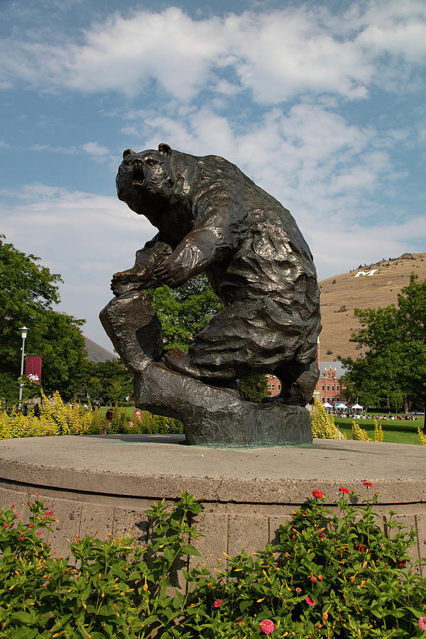 The Grizzly statue at the University of Montana - Grand Griz #1 Photograph by Eldon McGraw