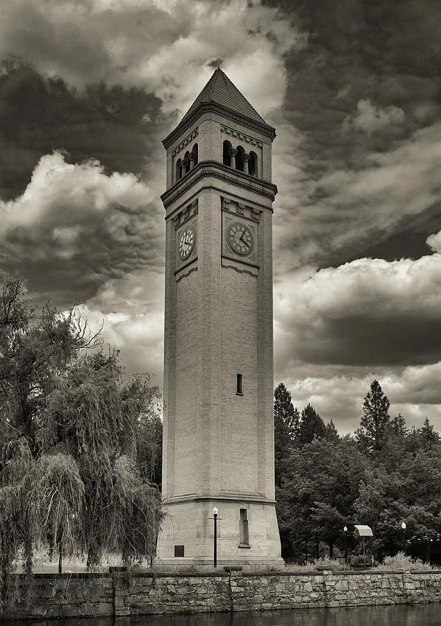Spokane Photograph - The Havermale Island Clocktower #1 by Mountain Dreams