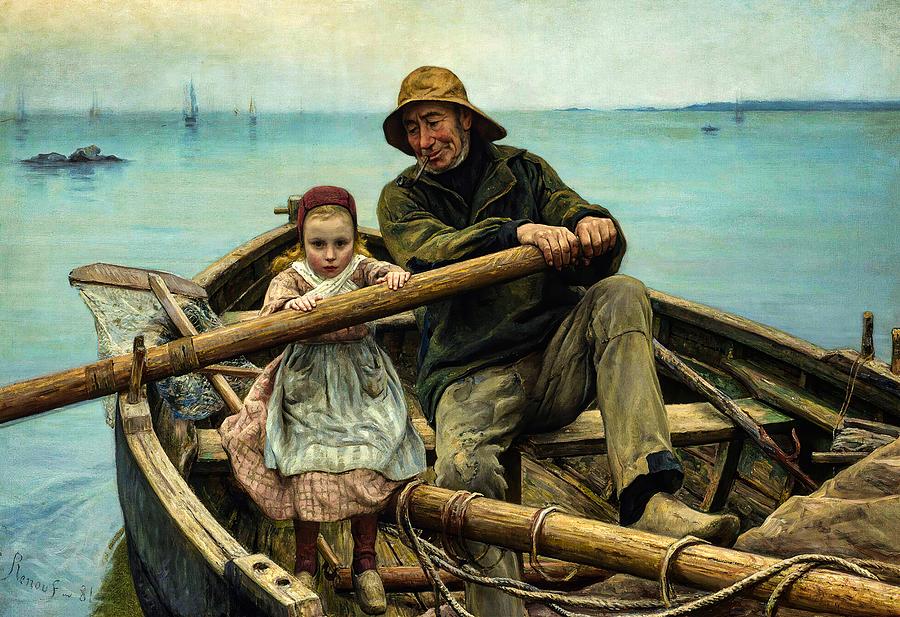 Boat Painting - The Helping Hand #1 by Emile Renouf