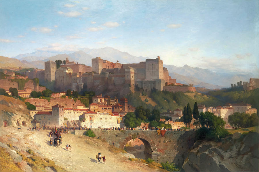 Samuel Colman Painting - The Hill of the Alhambra by Samuel Colman by Mango Art