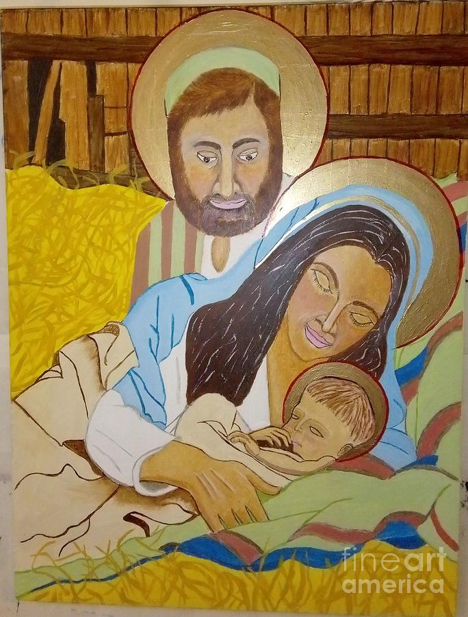 The Holy Family #1 Painting by Sherrie Winstead