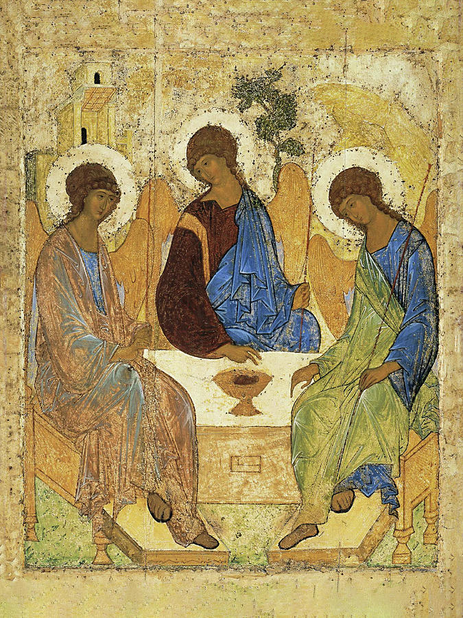 Andrei Rublev - The Holy Trinity Painting by Alexandra Arts