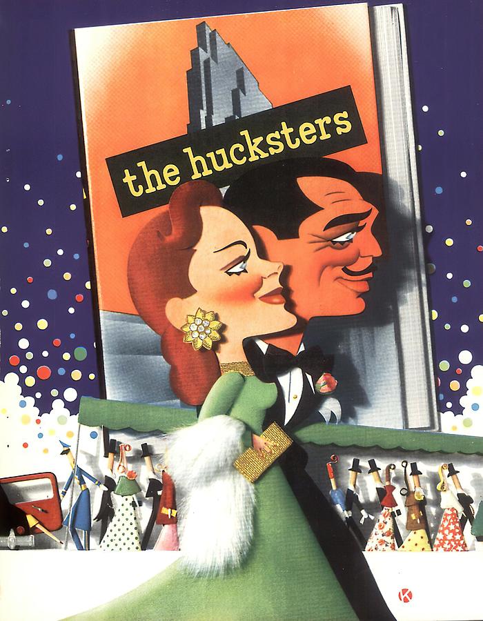 Clark Gable Mixed Media - The Hucksters, 1947 - art by Jacques Kapralik by Movie World Posters