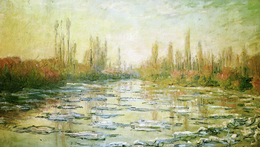 The Ice Floes Painting by Claude Monet - Pixels