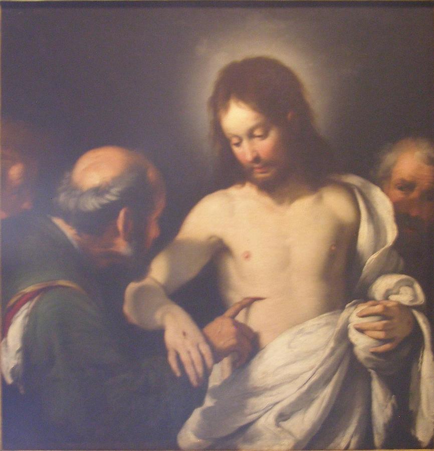 Strozzi Painting - The Incredulity of Saint Thomas #1 by Bernardo Strozzi