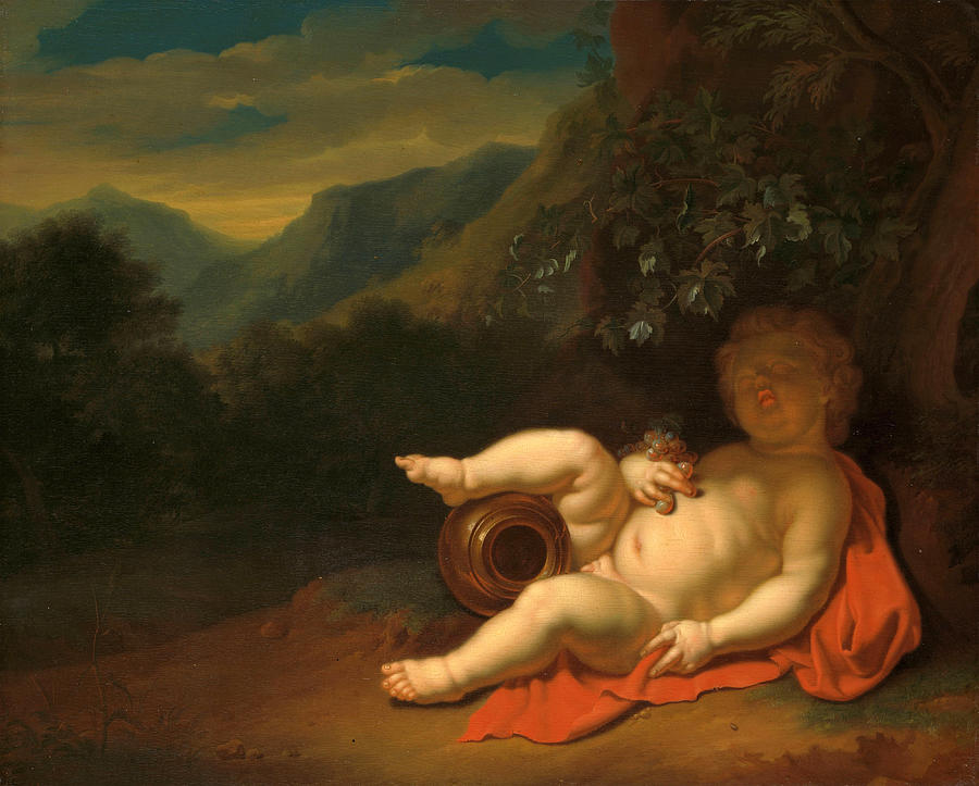 The Infant Bacchus #2 Painting by Pieter van der Werff