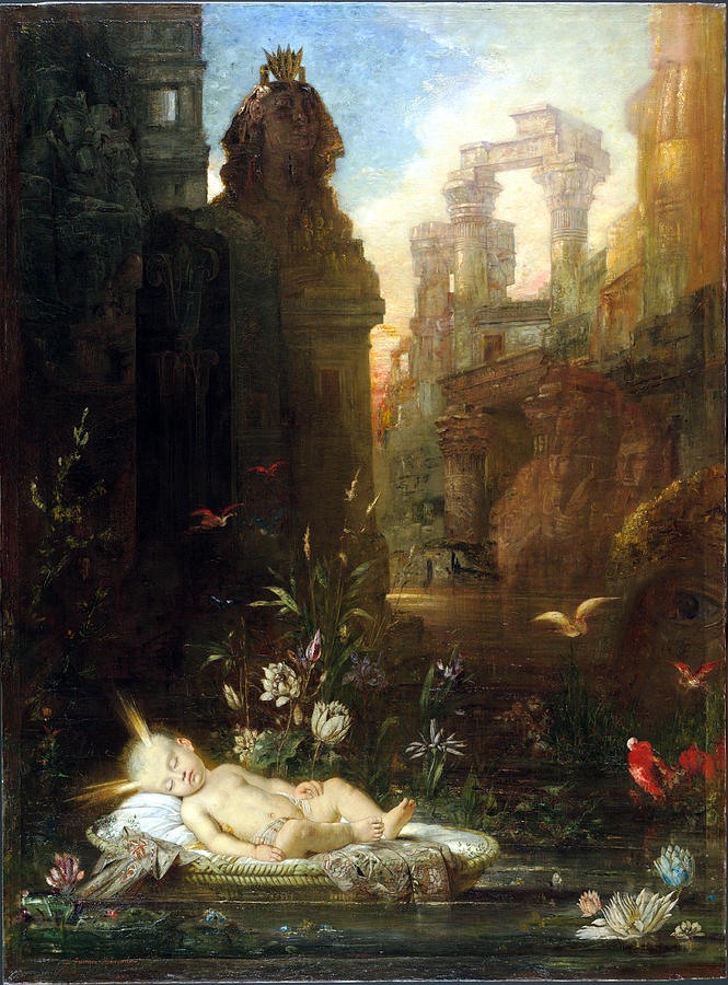 The Infant Moses Painting by Gustave Moreau