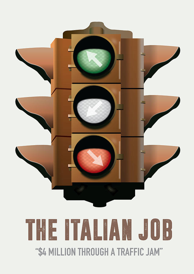 The Dark Knight Digital Art - The Italian Job - Alternative Movie Poster #1 by Movie Poster Boy
