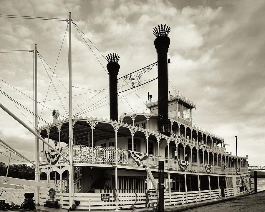 Vintage Photograph - The Julia Belle Swain Steamboat  #1 by Mountain Dreams