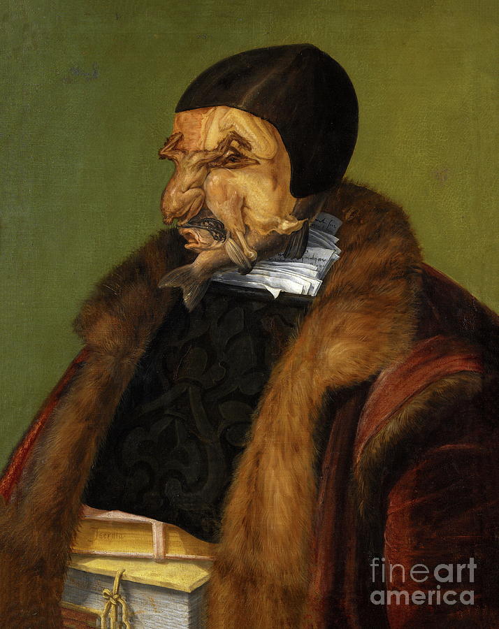 The jurist #1 Painting by Giuseppe Arcimboldo