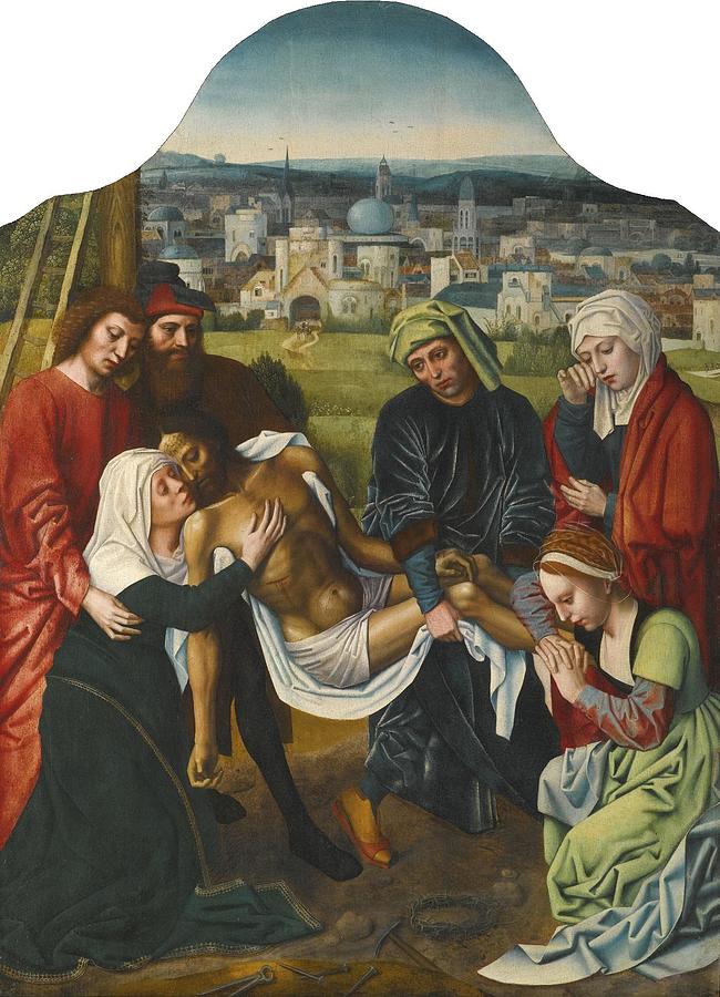 The Lamentation Over The Dead Christ Painting By Ambrosius Benson ...