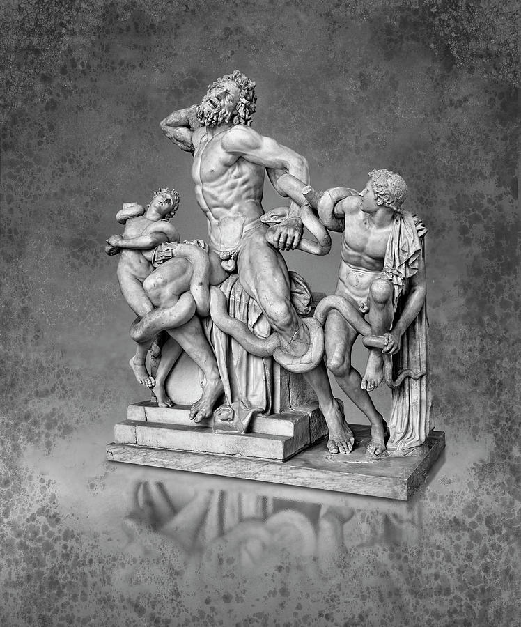 The Laocoon Roman Sculpture - wall art print by Photographer Paul E Williams  Sculpture by Paul E Williams