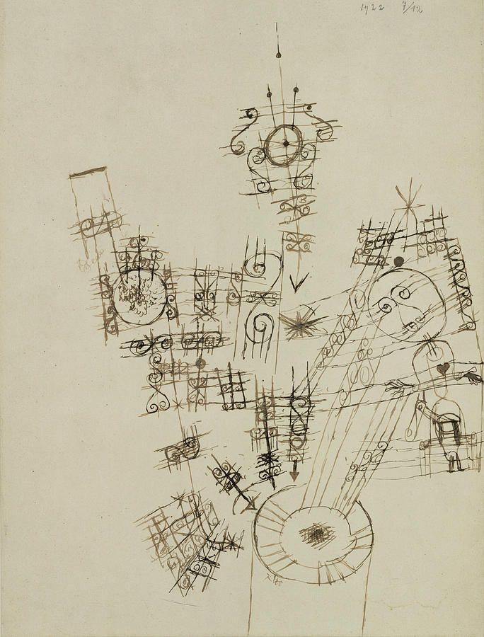 Paul Klee Drawing - The Last Adventure of the Knight Errant #2 by Paul Klee