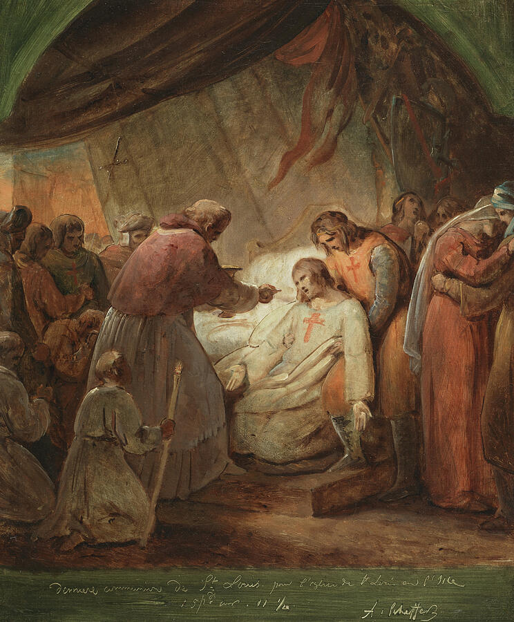 The Last Communion of Saint Louis, from 1823 Painting by Ary Scheffer