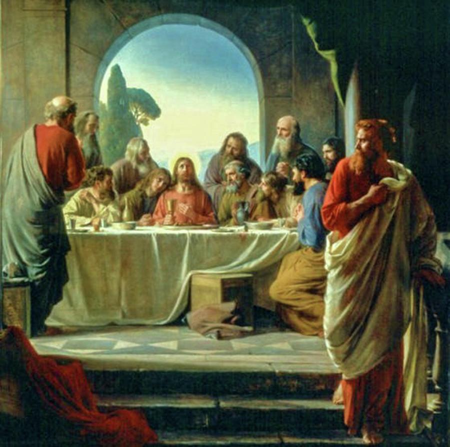 Jesus Christ Painting - The Last Supper #1 by Carl Bloch