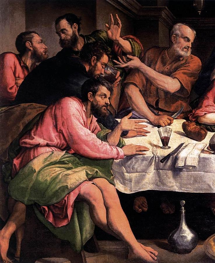 The Last Supper Painting by Jacopo Bassano