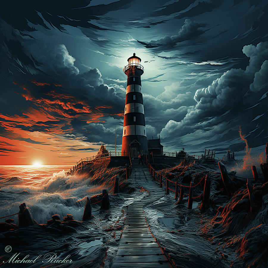 The Lighthouse #1 Digital Art by Michael Rucker