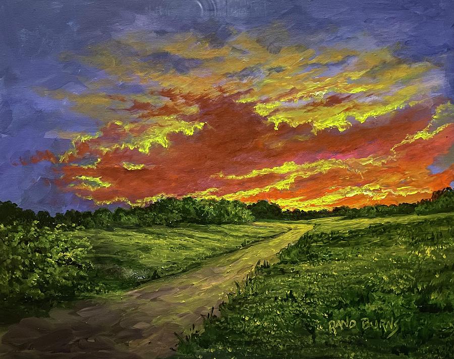The Little Sunset Painting #1 Painting by Rand Burns