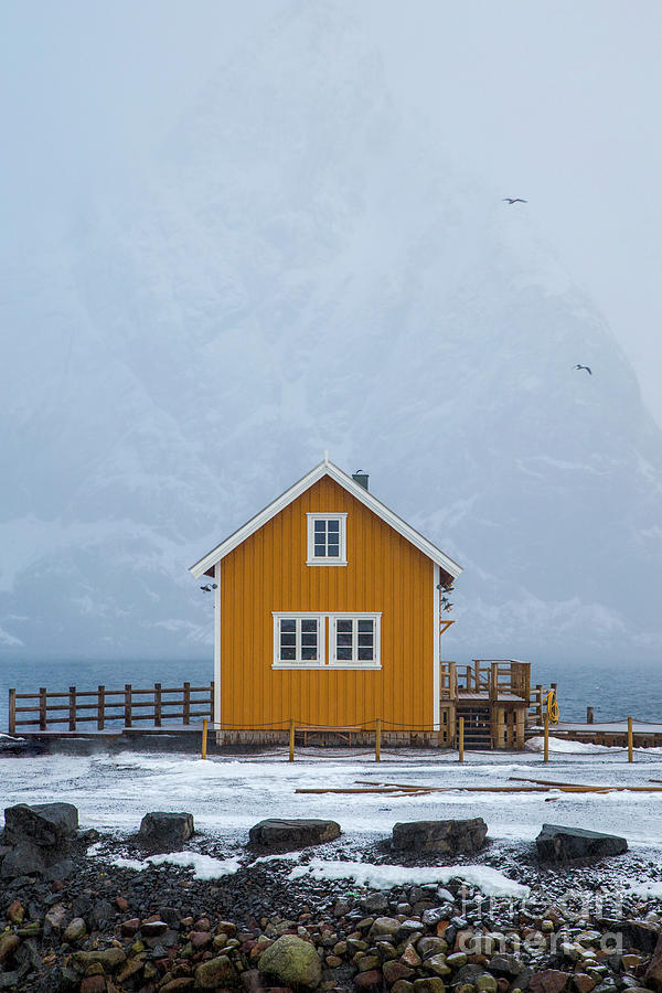The Little Yellow Hut At Sakrisoy. Photograph
