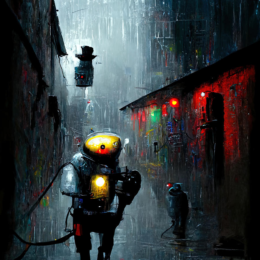 The Lonely Robot Digital Art by Billy Hoffman | Pixels