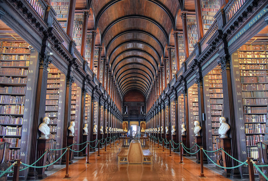 The Long Room in the Old Library at Trinity College Dublin #1 Photograph by James Byard