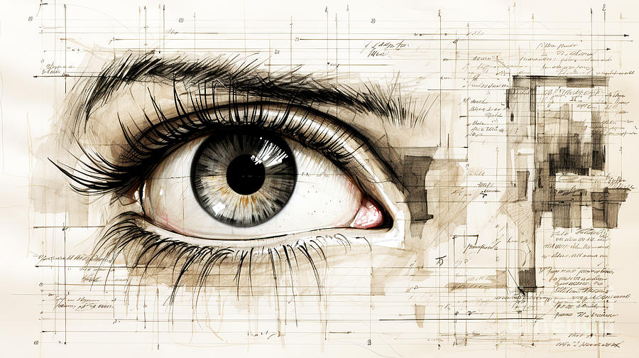 The look of a womans eye. #1 Digital Art by Odon Czintos