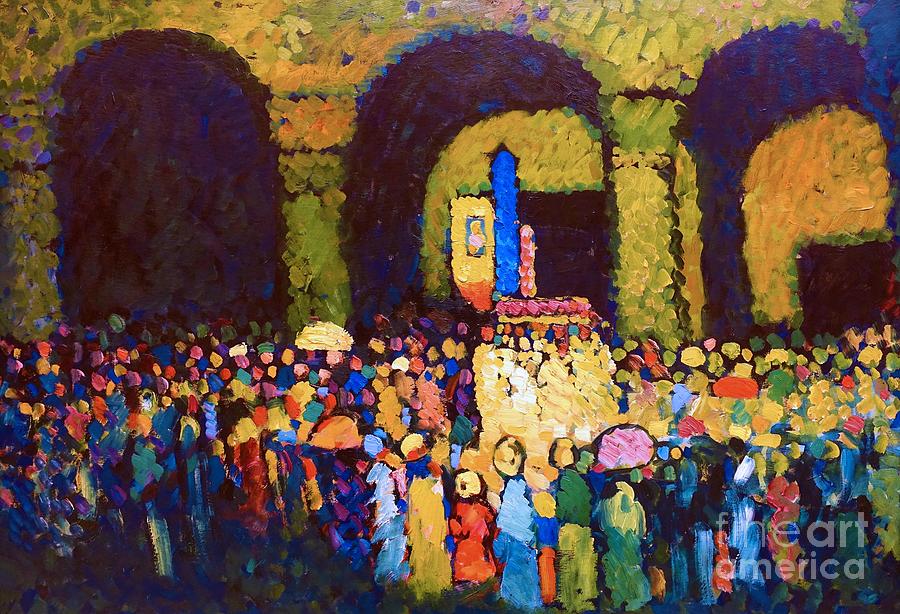 The Ludwigskirche in Munich 1908 #1 Painting by Wassily Kandinsky