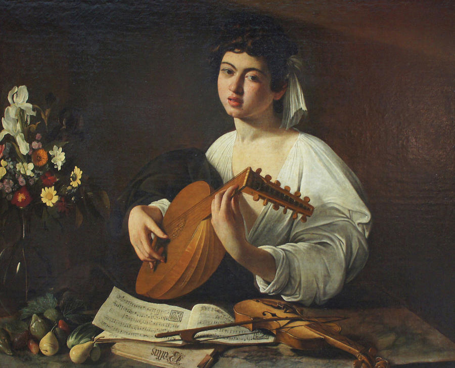 The Lute Player #1 Painting by Caravaggio